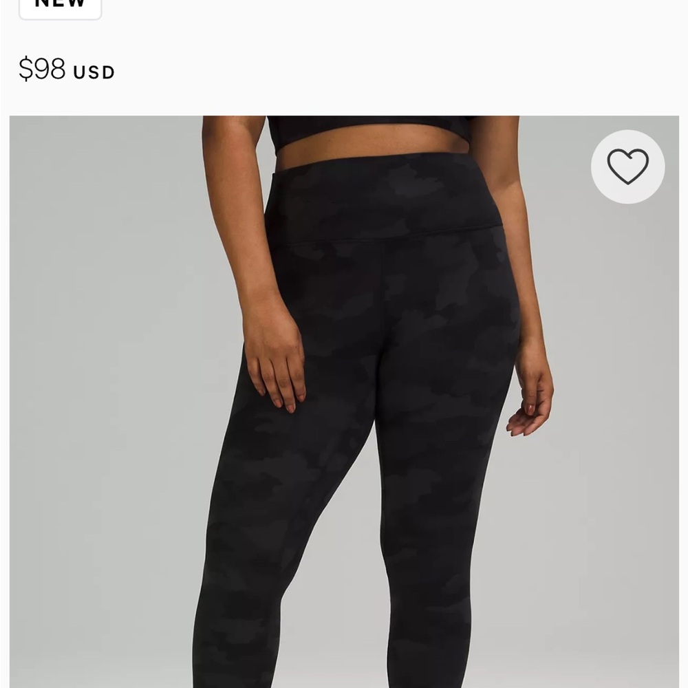 Lululemon align camo pants, high rise, size 6